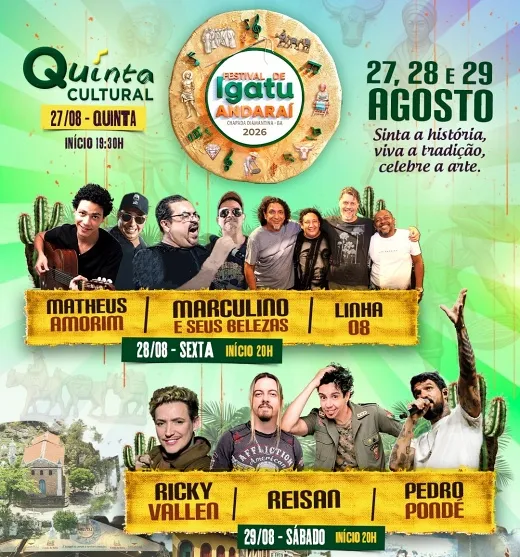 16º Festival de Igatu será realizado de 27 a 29 de agosto