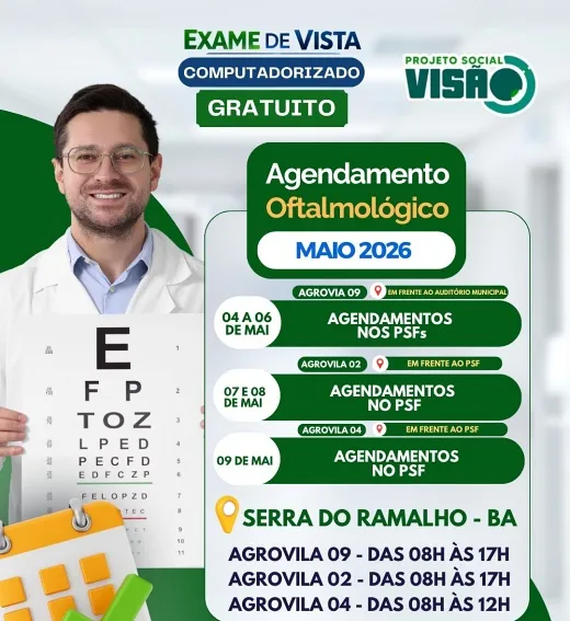Atendimentos oftalmológicos gratuitos são iniciados 