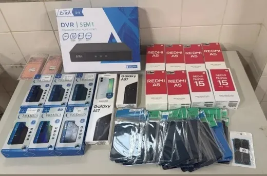 Polícia apreende celulares e equipamentos eletrônicos sem comprovação de origem