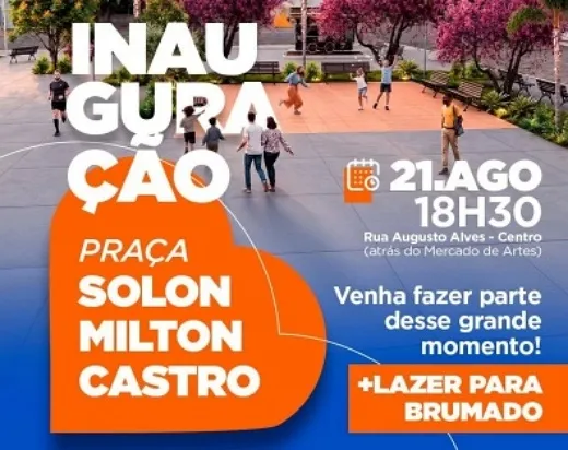 Praça Solon Milton Castro será inaugurada nesta sexta-feira