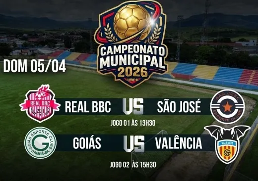 Rodada do Campeonato Municipal promete mexer com a tabela neste domingo (05)