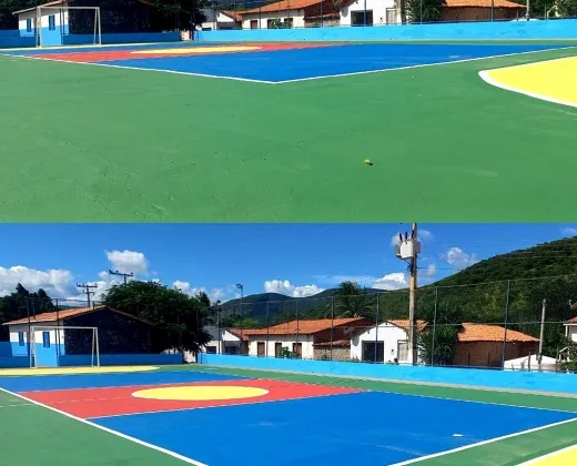 Praça e quadra são totalmente reformadas na comunidade de Barrinha