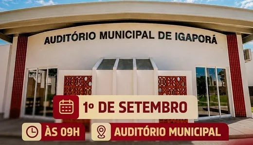 Município terá inauguração do Auditório Municipal Olver Vieira no aniversário de 66 anos