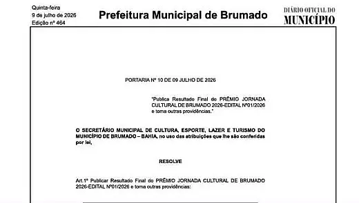 Prefeitura publica resultado final do Prêmio Jornada Cultural 2026