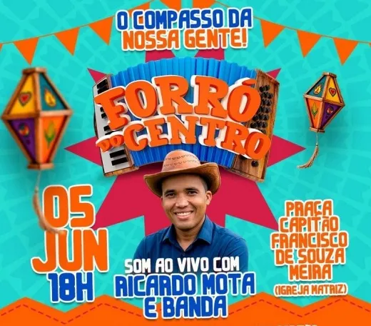 Forró do Centro começa nesta sexta-feira com programação na Praça da Matriz