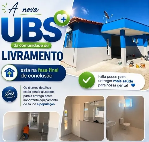Nova Unidade Básica de Saúde de Livramento se aproxima da entrega