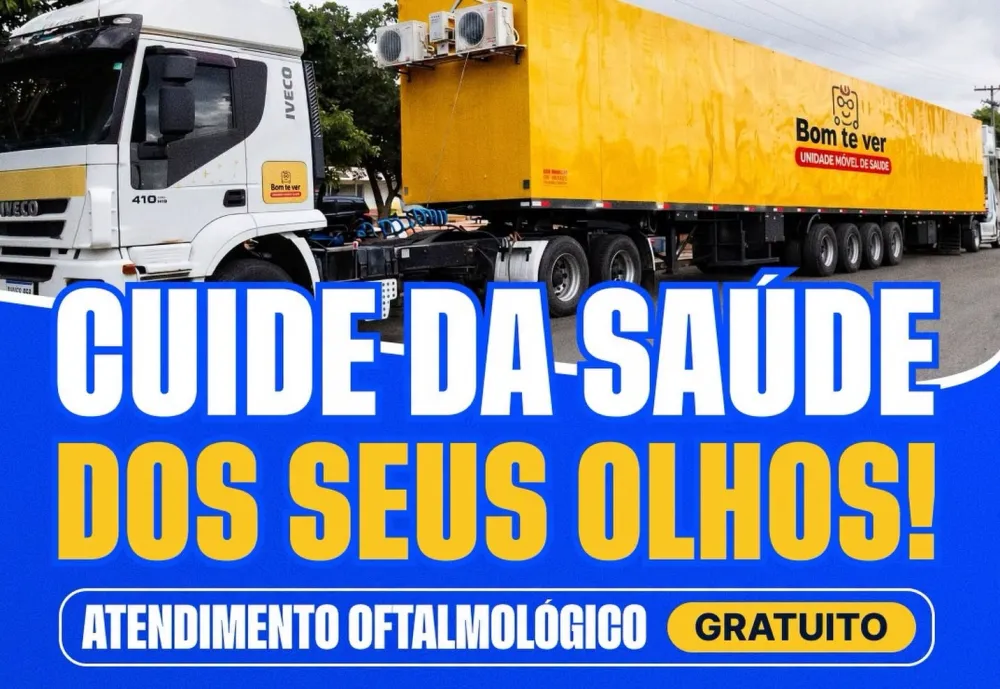 Município terá atendimento oftalmológico gratuito entre os dias 17 e 19 de setembro