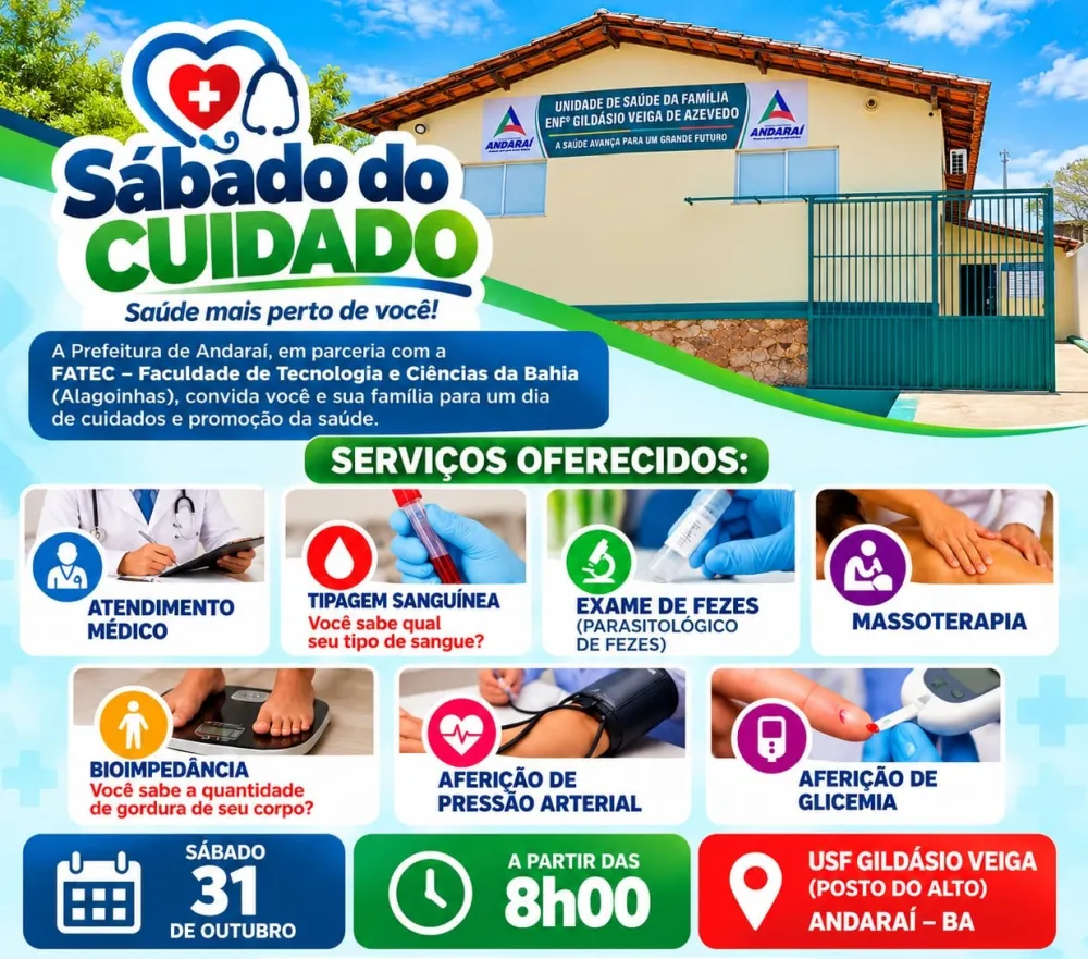 Prefeitura promove ação de saúde com atendimentos gratuitos neste sábado