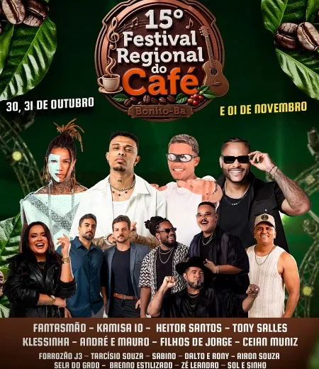Município se prepara para a 15ª edição do Festival Regional do Café