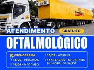 Município terá atendimentos oftalmológicos gratuitos em setembro