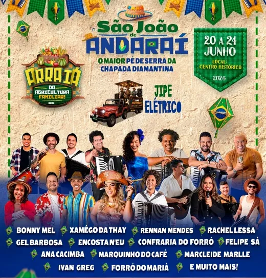 Município promove cinco dias de celebrações juninas em 2026