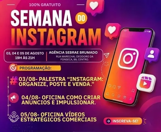 Sebrae promove curso gratuito sobre estratégias de vendas no Instagram