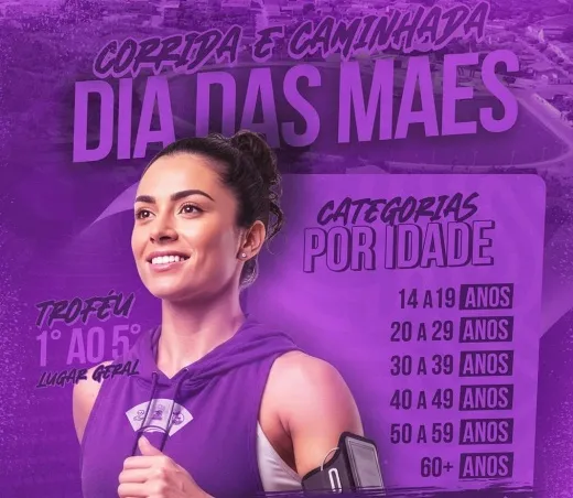Prefeitura realiza corrida e caminhada em homenagem ao Dia das Mães