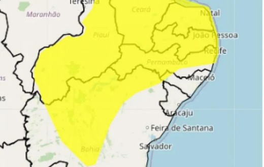 Dez dias após primeiro alerta, 145 cidades baianas têm novo risco de vendaval