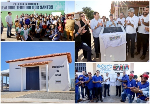 Moradores de Cocos recebem pacote de obras do governo do estado