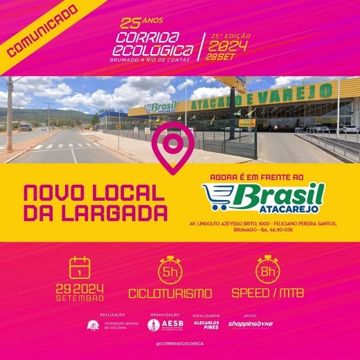 Inscrições para a 25ª edição da Corrida Ecológica Brumado a Rio de Contas encerram neste sábado (21)