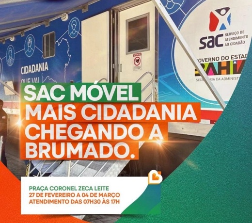 Com emissão da nova CIN e serviços estaduais SAC Móvel desembarca em Brumado