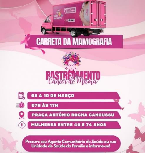 Carreta da Mamografia realiza atendimentos em Guajeru